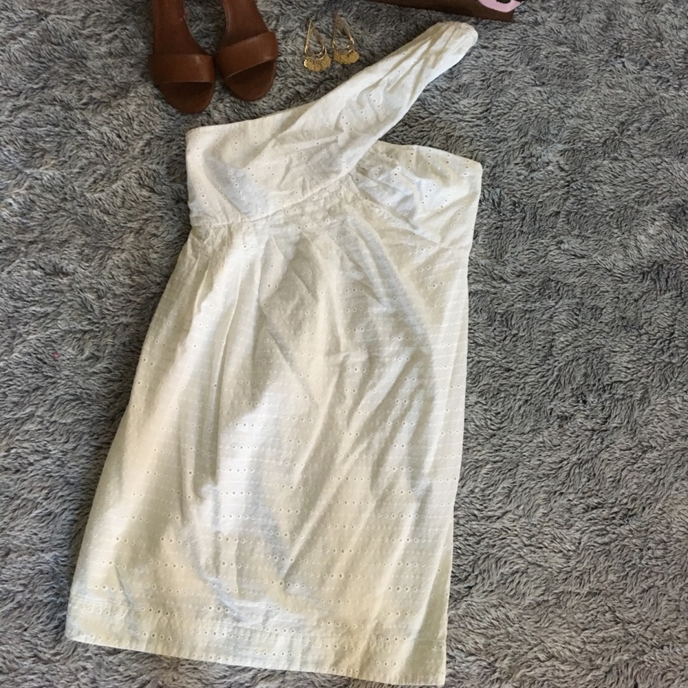 BCBGeneration eyelet on-shoulder dress